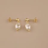 Drop Baroque Pearl Earrings