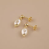 Drop Baroque Pearl Earrings