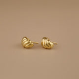 Dome Croissant Stud Earrings