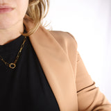 Chunky Paperclip Necklace Featuring Carabine Clasp