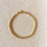 GoldFi 18k Gold Filled 3.5 mm Beaded Bracelet