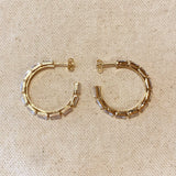 Baguette CZ Hoop Earrings
