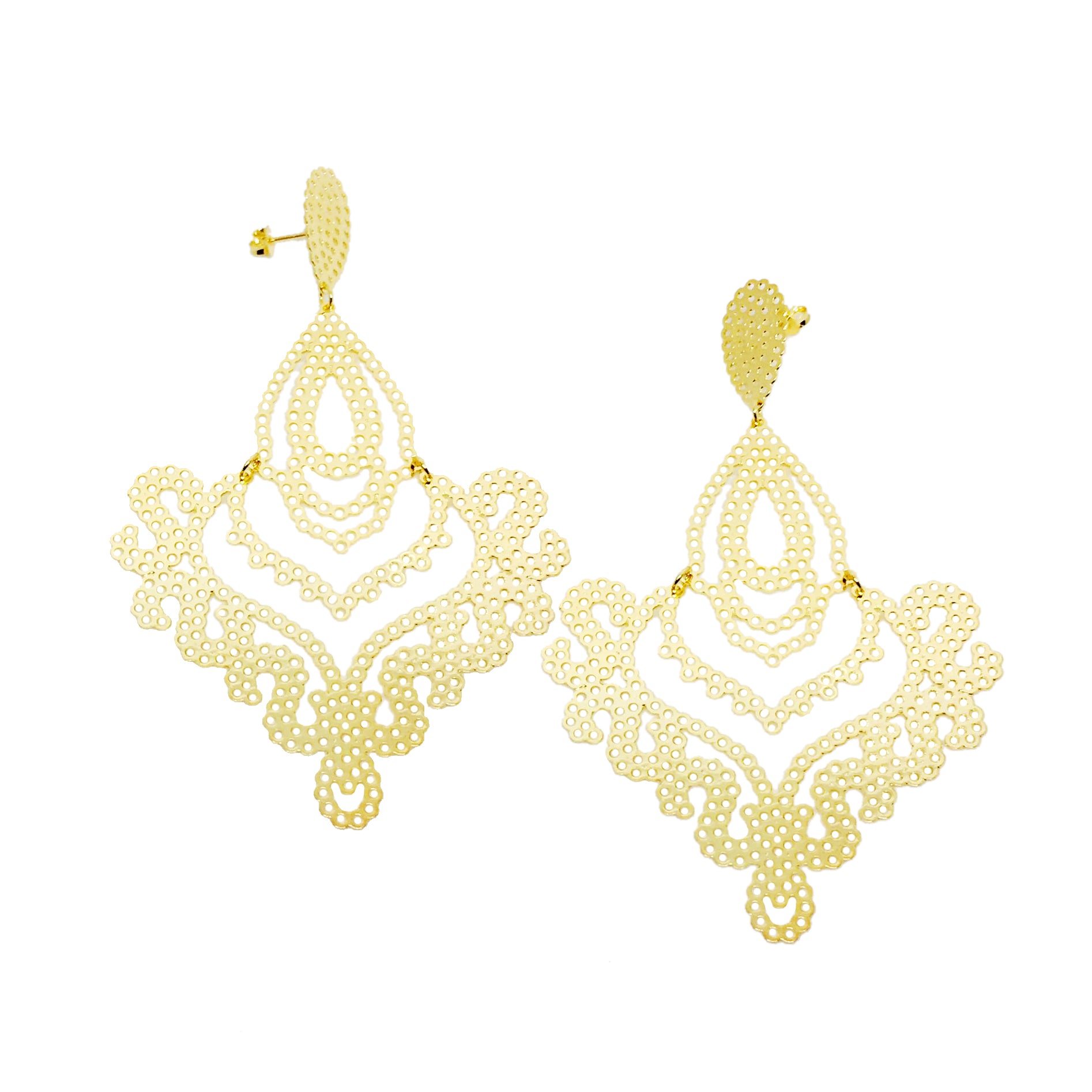 18KGL CANGA DROP BIG SUR EARRINGS - Donna Italiana ®