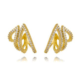 18K GL CZ Ear Wrap Earrings - Donna Italiana ®