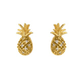 18k GL Cz Pineapple Stud - Donna Italiana ®