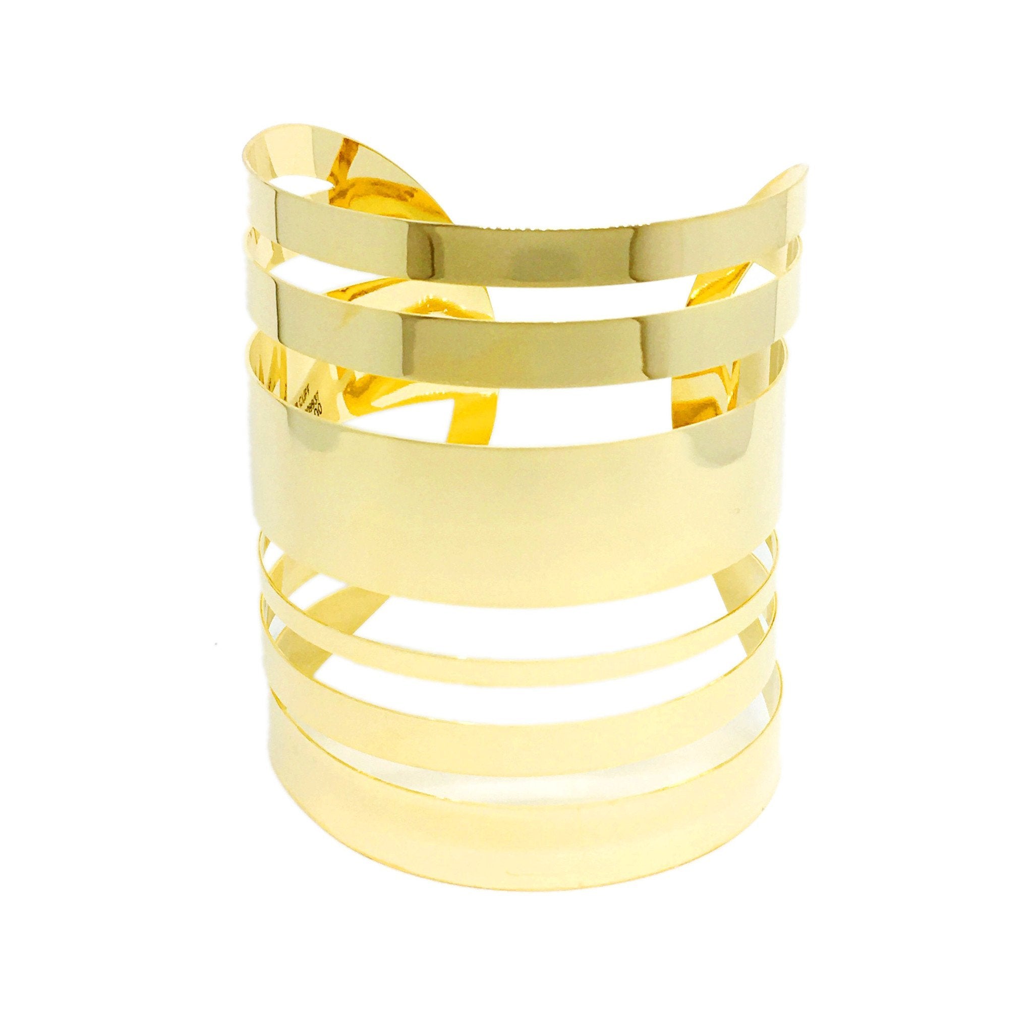 18k GL Joyful Lines Cuff - Donna Italiana ®