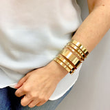18k GL Joyful Lines Cuff - Donna Italiana ®