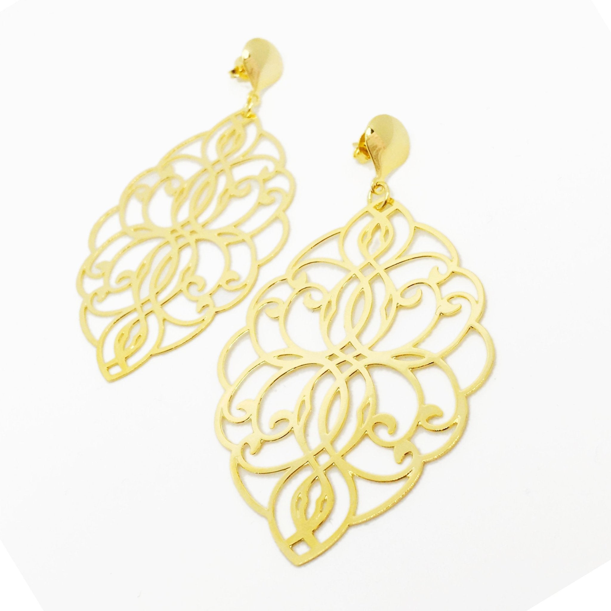 18K GL Lumiar Plain Earrings - Donna Italiana ®