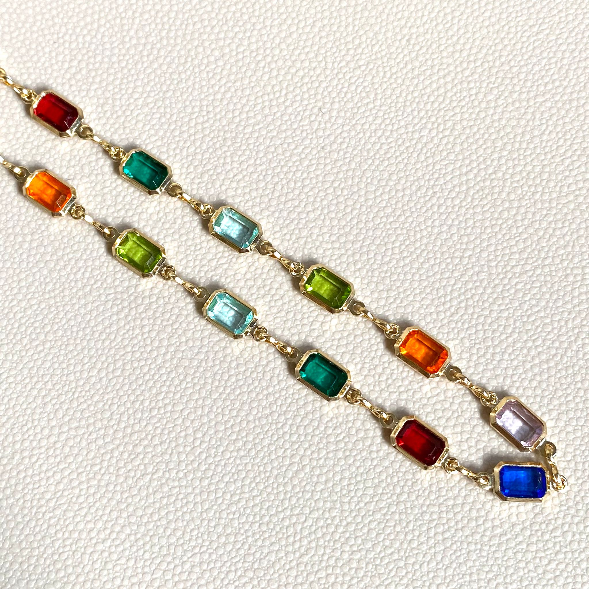 18K GL Rainbow Necklace - Donna Italiana ®