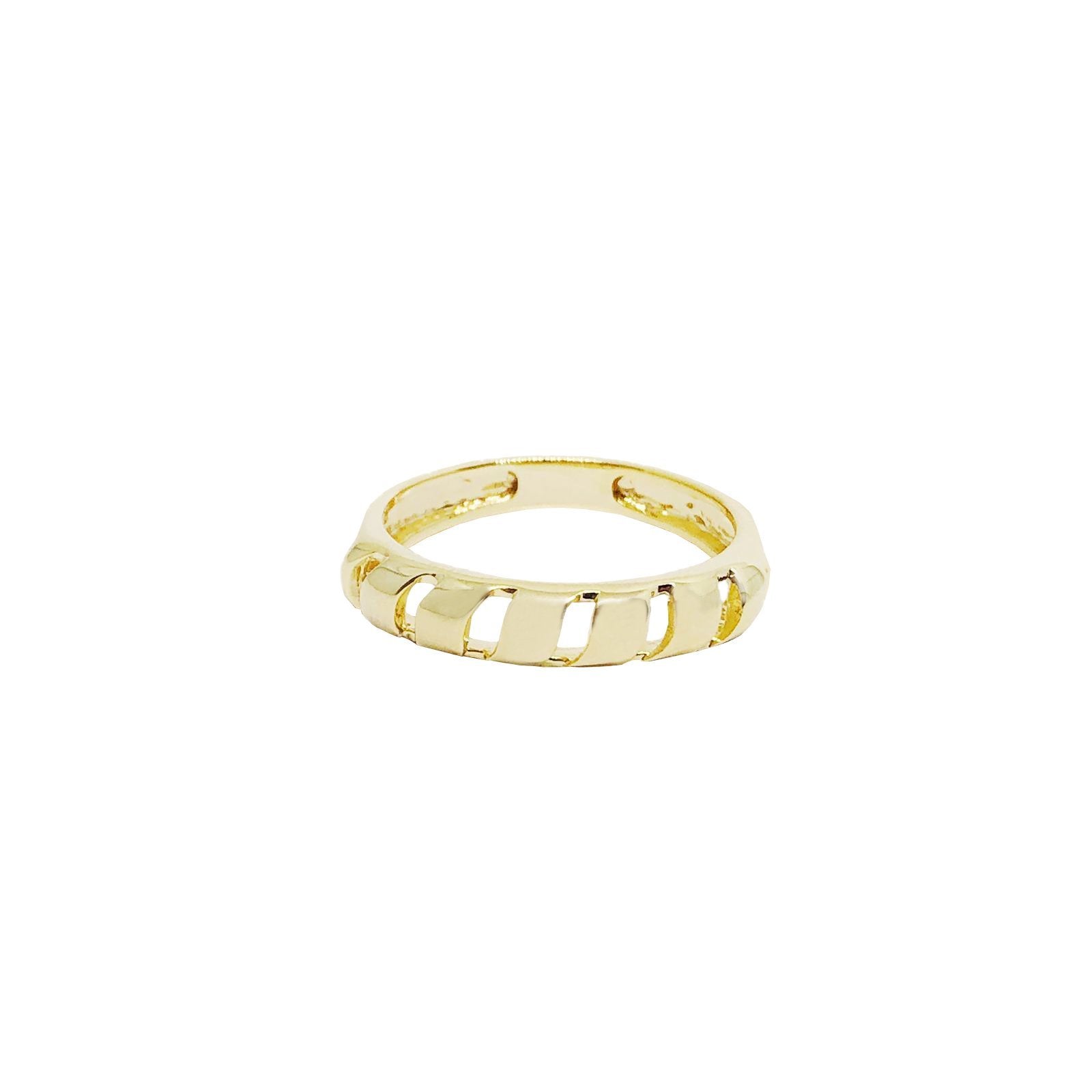 18K GL RIBBON BAND RING - Donna Italiana ®
