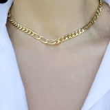 18k Gold Layer Figaro 3x9 chain - Donna Italiana ®
