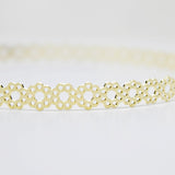 18K Gold Layer Flor Detail Choker - Donna Italiana ®