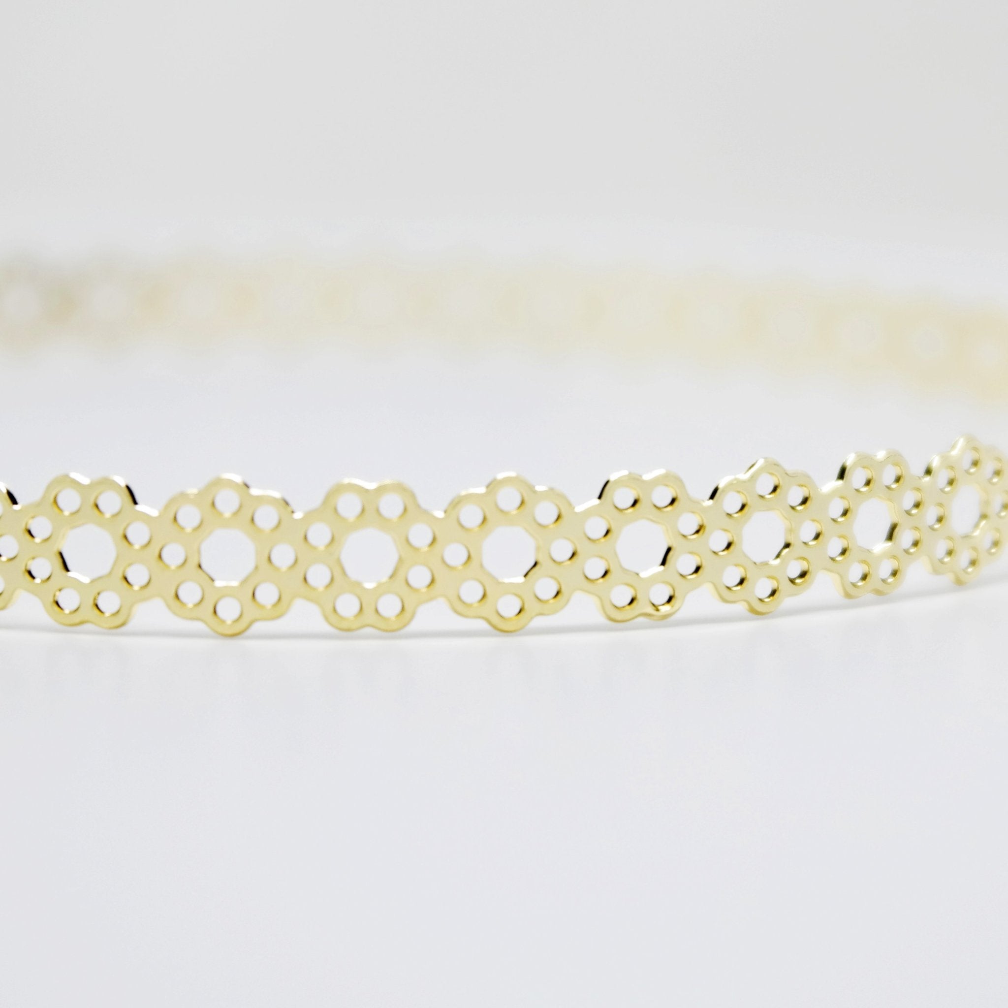 18K Gold Layer Flor Detail Choker - Donna Italiana ®