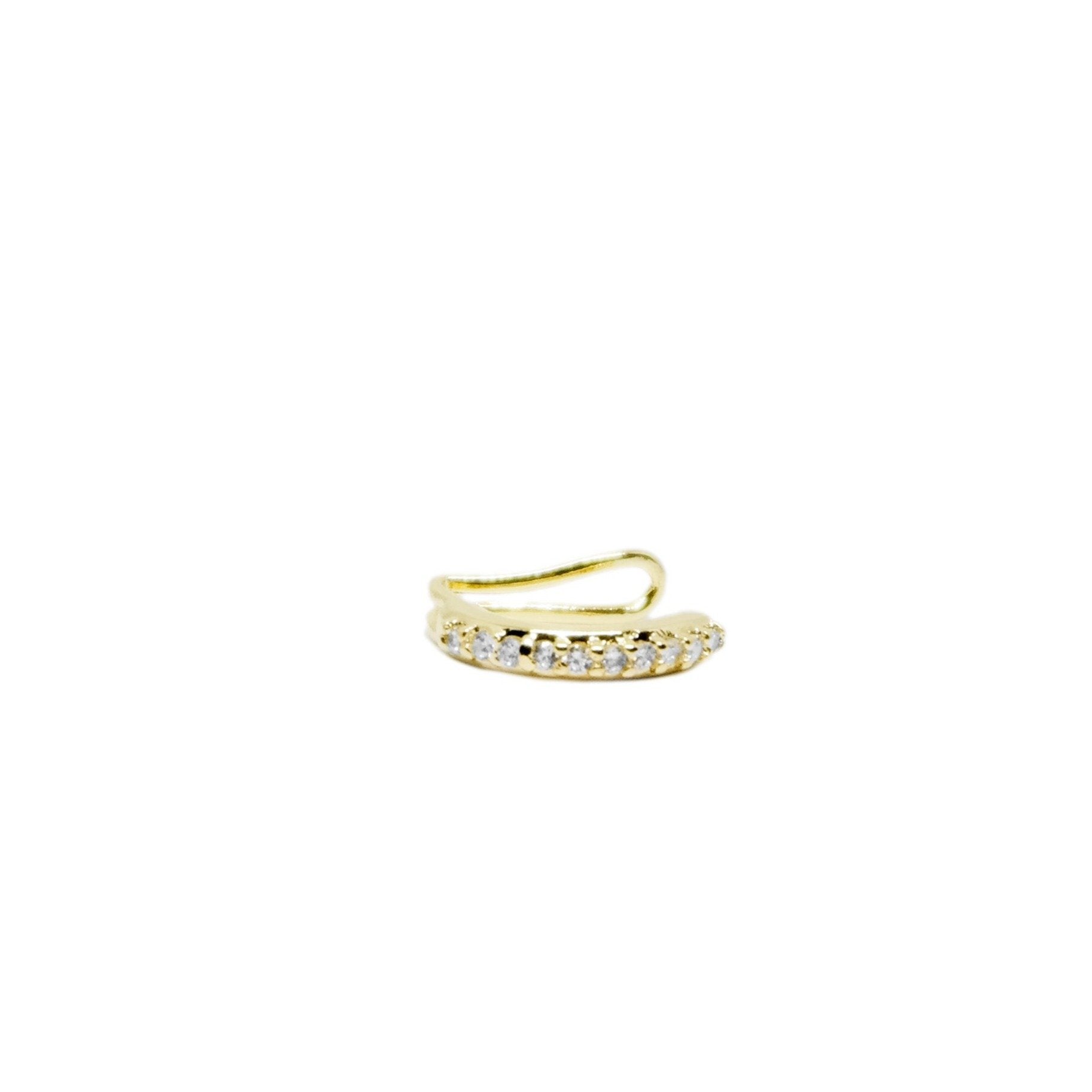 18KGL CZ Curve EAR CUFF - Donna Italiana ®