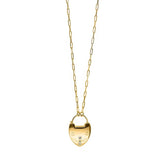 18KGL LOCK HEART NECKLACE - Donna Italiana ®
