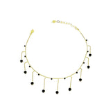 Black Drip Anklet - Donna Italiana ®