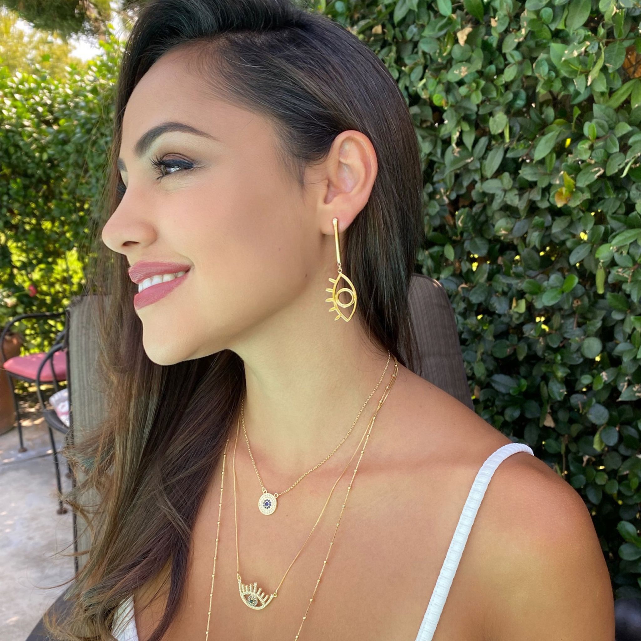 Dangling Protection Evil Eye Earrings - Donna Italiana ®