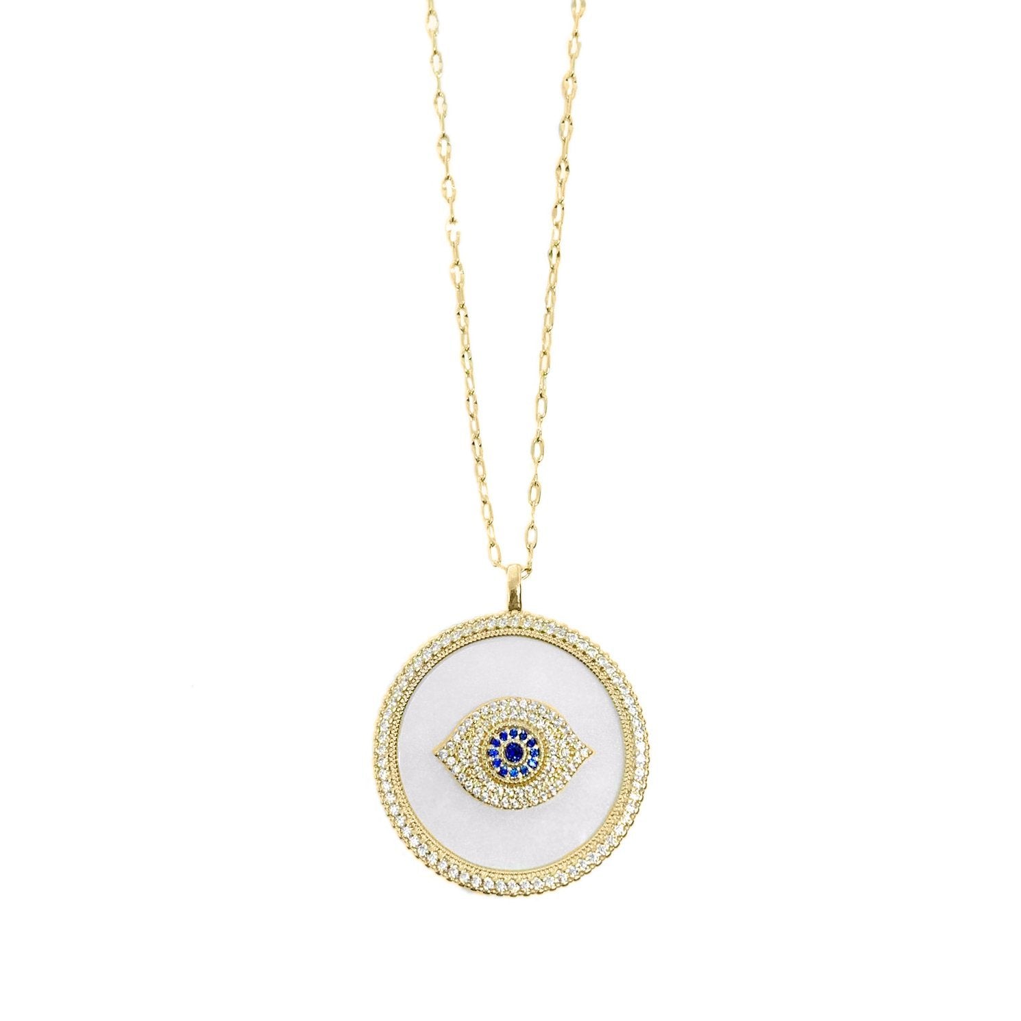 Evil Eye Medallion Necklace - Donna Italiana ®