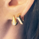 Elegance Defined: Cry Baby Teardrop Stud Earrings in 18k Gold Overlay