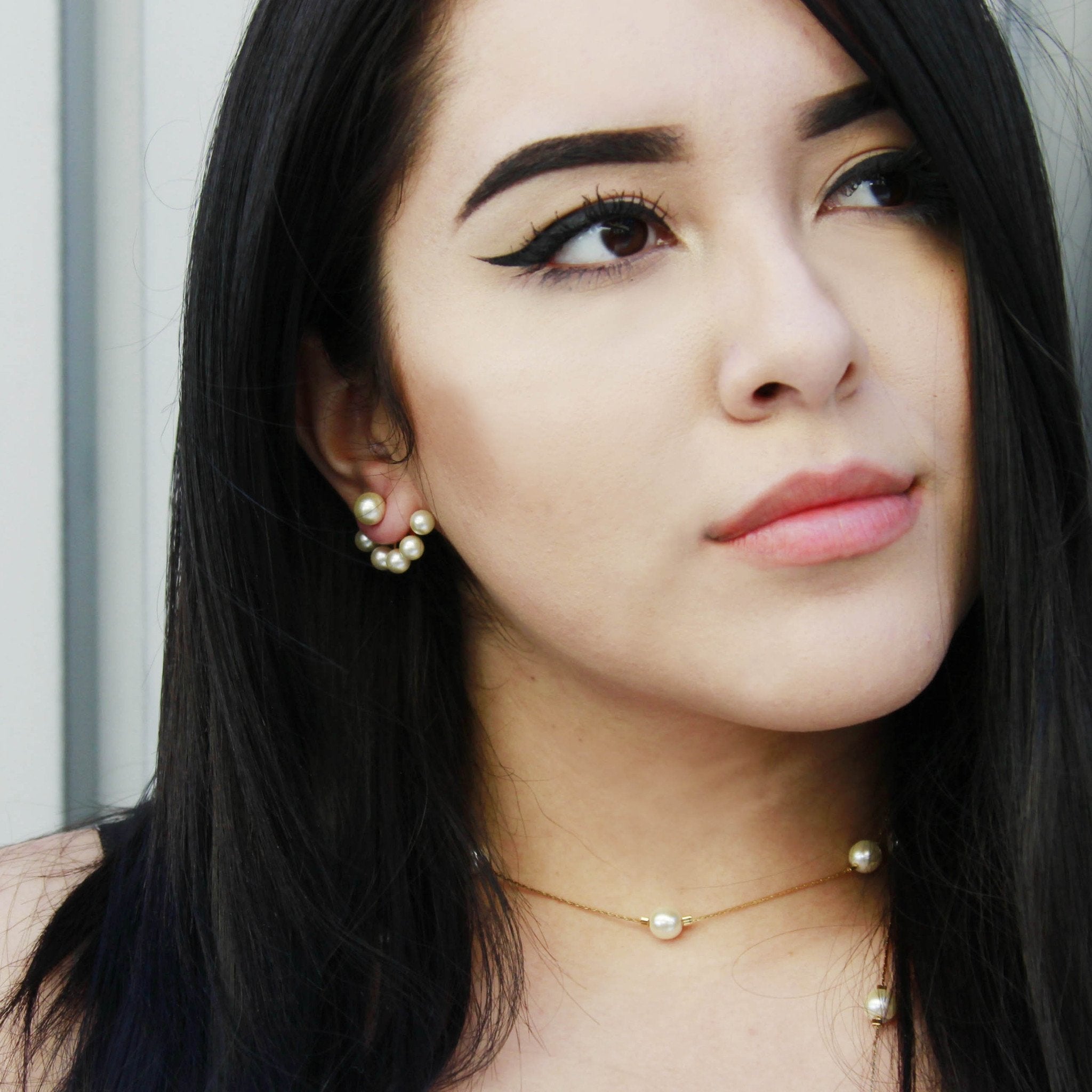Pearl Ear-Jackets Earrings - Donna Italiana ®
