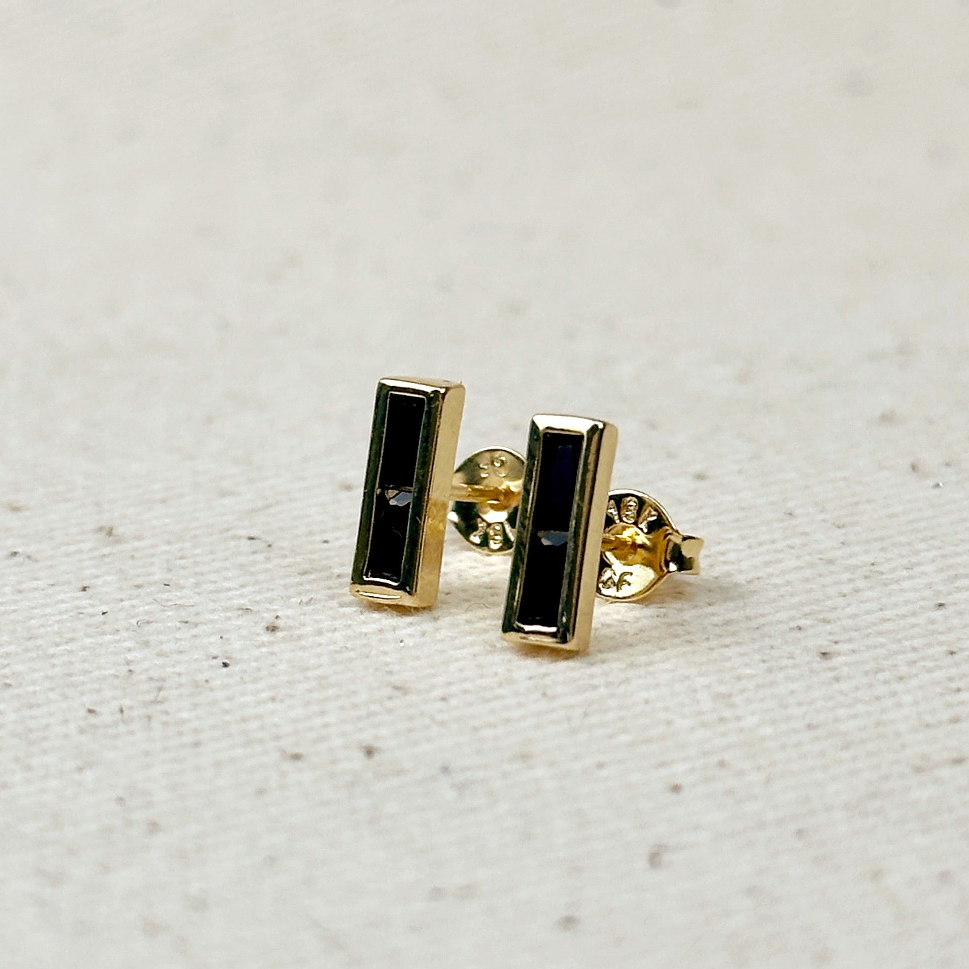 Double Baguette Stud Earrings