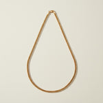 herringbone chain necklace, flat chain necklace gold, 18K gold overlay necklace, woven chain necklace, lightweight gold chain, herringbone necklace detail, layering chain necklace, flat link necklace
