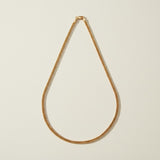 herringbone chain necklace, flat chain necklace gold, 18K gold overlay necklace, woven chain necklace, lightweight gold chain, herringbone necklace detail, layering chain necklace, flat link necklace