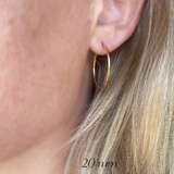 GoldFi 18k Gold Filled Endless Hoop Earrings 20mm, 30mm, 40mm, 50mm, 60mm 70mm