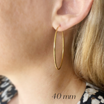 GoldFi 18k Gold Filled Endless Hoop Earrings 20mm, 30mm, 40mm, 50mm, 60mm 70mm