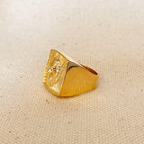 GoldFi 18k Gold Filled Lioness Signet Ring