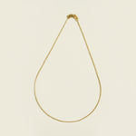 fine gold box chain necklace, thin gold chain necklace, dainty box chain, delicate gold necklace, layering chain necklace, minimalist gold necklace, lobster clasp chain, everyday gold chain, simple gold chain, lightweight gold necklace, gift for her, gold chain for pendants