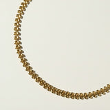 Leafy Luxe: Versatile 18K Gold Chain for Choker or Base Necklace