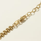 Leafy Luxe: Versatile 18K Gold Chain for Choker or Base Necklace