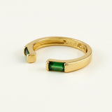 Baguette CZ Adjustable Band Ring