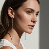 Baguette Chain Drop Earrings