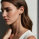 Baguette Chain Drop Earrings