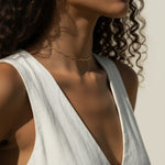 zig zag choker on model, geometric gold choker necklace, edgy minimalist choker, gold chevron choker close-up, dainty geometric necklace, layering choker on model, 18k gold filled choker, gold choker collarbone shot