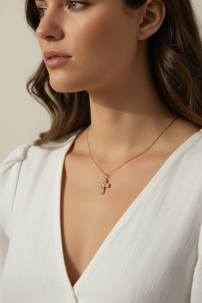  decorative cross pendant fit, vintage style cross necklace