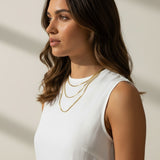 layered box chain necklace, cascading gold necklace, multi strand necklace, graduated chain necklace, 18k gold layered necklace, box chain necklace set, delicate gold layering necklace, stacked chain necklace