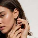 gold chain drop earrings, pear drop earrings, crystal drop stud earrings, dainty dangle earrings, bridal drop earrings, teardrop crystal earrings, gold chain dangle earrings, cubic zirconia drop earrings, delicate gold earrings, wedding earrings, elegant everyday earrings, women’s drop earrings