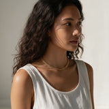 Leafy Luxe: Versatile 18K Gold Chain for Choker or Base Necklace