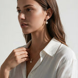 CZ & pearl Drop Stud Earrings