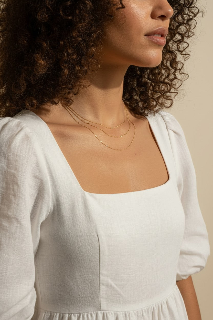 curb chain necklace, pressed detail chain necklace, layered curb chain, dainty gold necklace, 1mm gold chain necklace, textured curb link necklace, delicate layering necklace, 18k gold curb chain