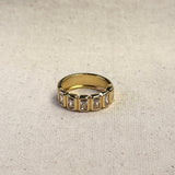 Chunky Baguette CZ Ring