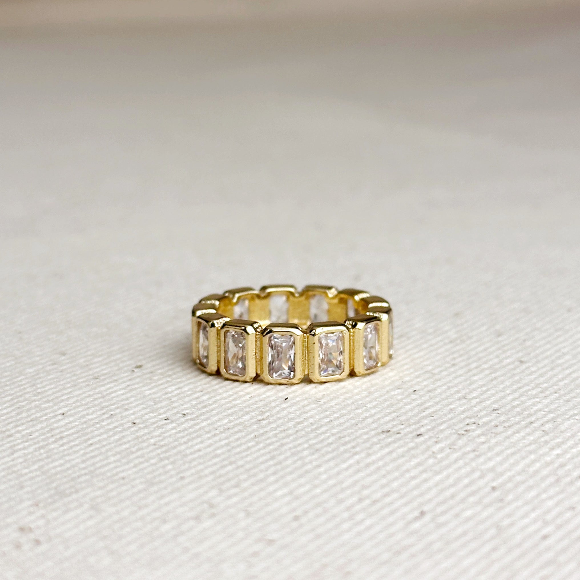 Chunky Baguette CZ  Eternity Ring