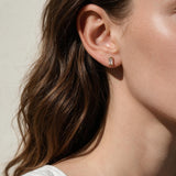 baguette stud earrings, gold baguette earrings, rectangle stud earrings, cubic zirconia baguette studs, minimalist stud earrings, dainty gold studs, bezel set stud earrings, everyday stud earrings, small sparkle earrings, earring stack studs, bridesmaid gift, gift for her