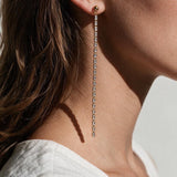 Baguette Chain Drop Earrings
