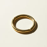 gold seamless hoop earring, small gold hoop earring, hinged hoop earring, minimalist gold hoop, everyday hoop earring gold, clicker hoop earring, thick seamless hoop