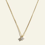 princess cut solitaire necklace, gold solitaire pendant necklace, cubic zirconia solitaire necklace, dainty gold necklace, box chain necklace, adjustable extender chain necklace, minimalist pendant necklace, prong set pendant, bridal necklace, anniversary gift, bridesmaid gift, gift for her, everyday sparkle necklace