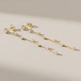 Celestial Scatter CZ Drop Earrings